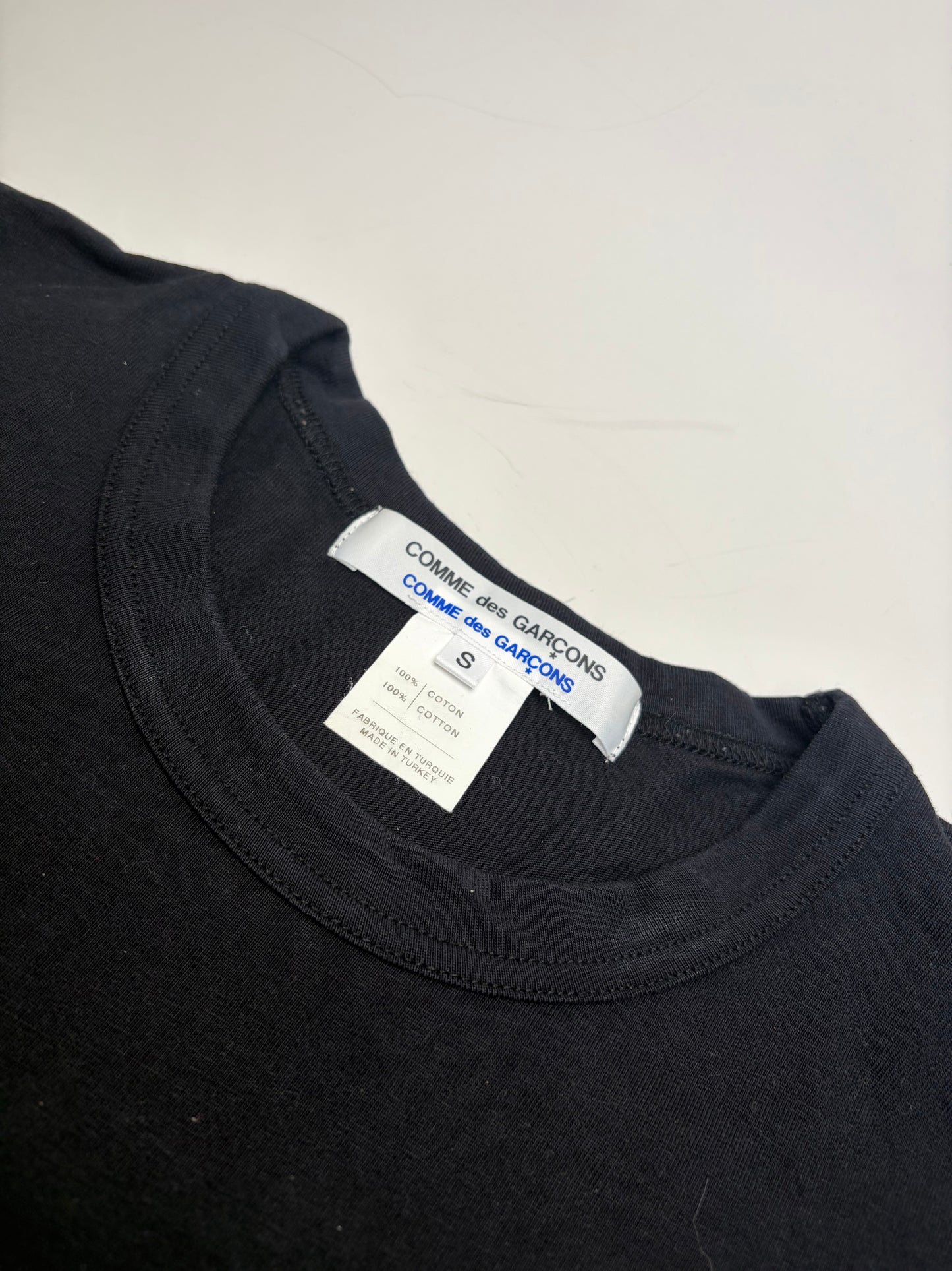 Vintage Comme Des Garcons Cotton T-shirt Black approx. S