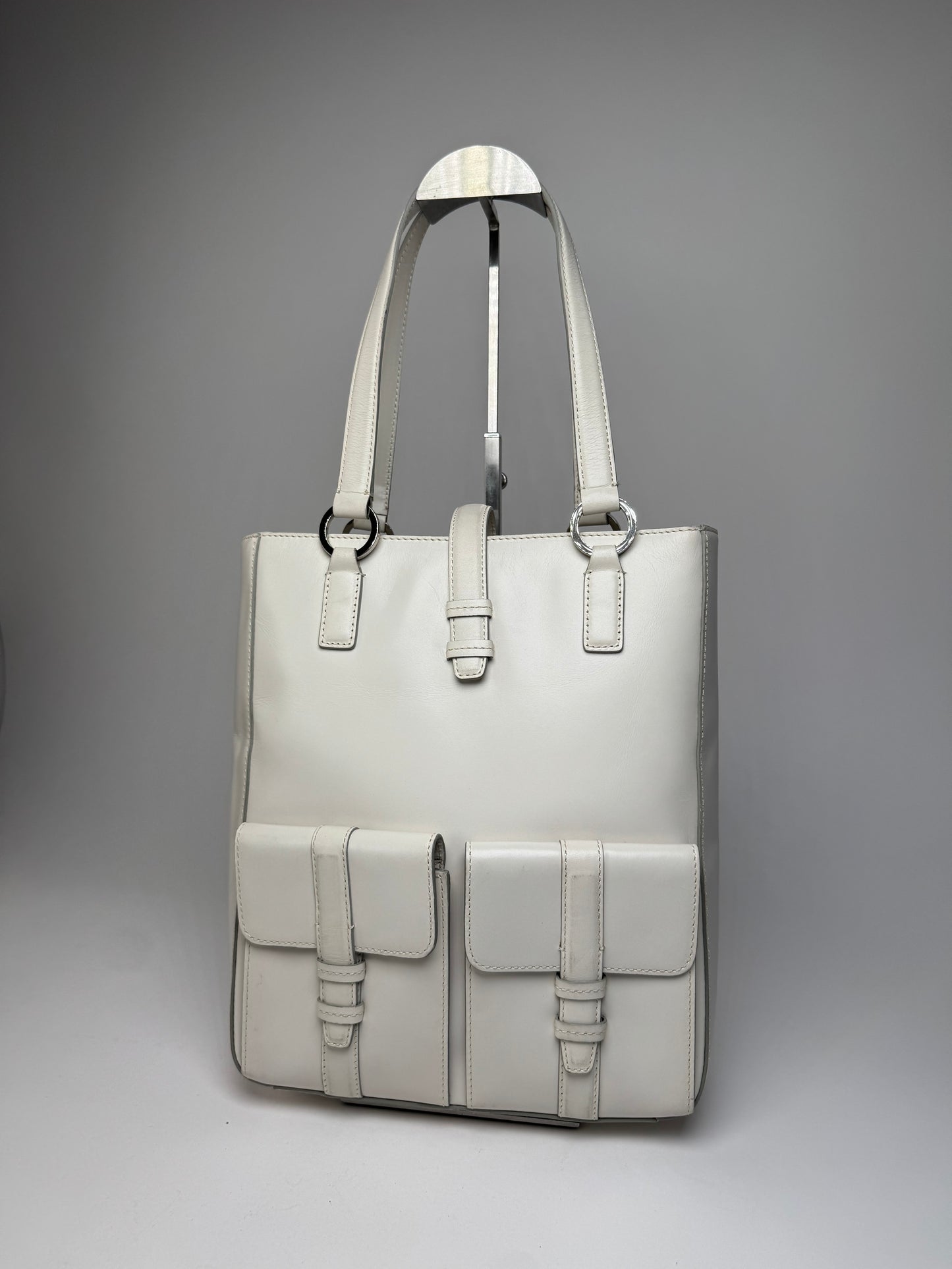 Vintage Givenchy Leather Handbag White