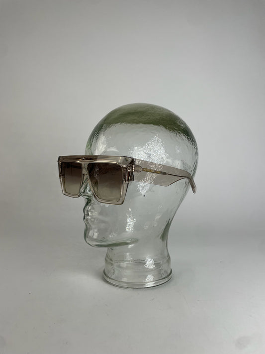 Vintage Celine Paris Oversized Sunglasses Silver