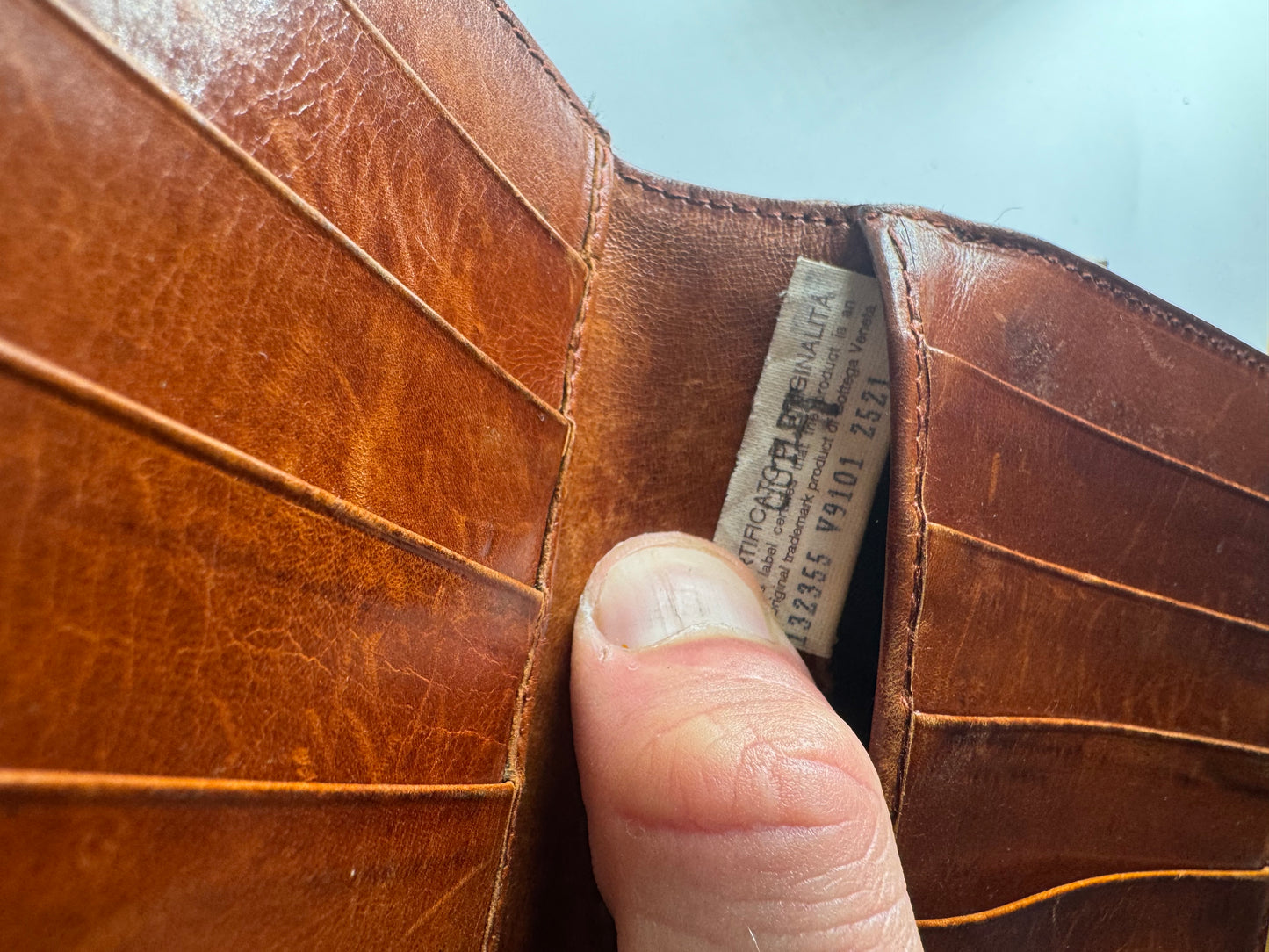 Vintage Bottega Veneta Intrecciato Leather Wallet Brown