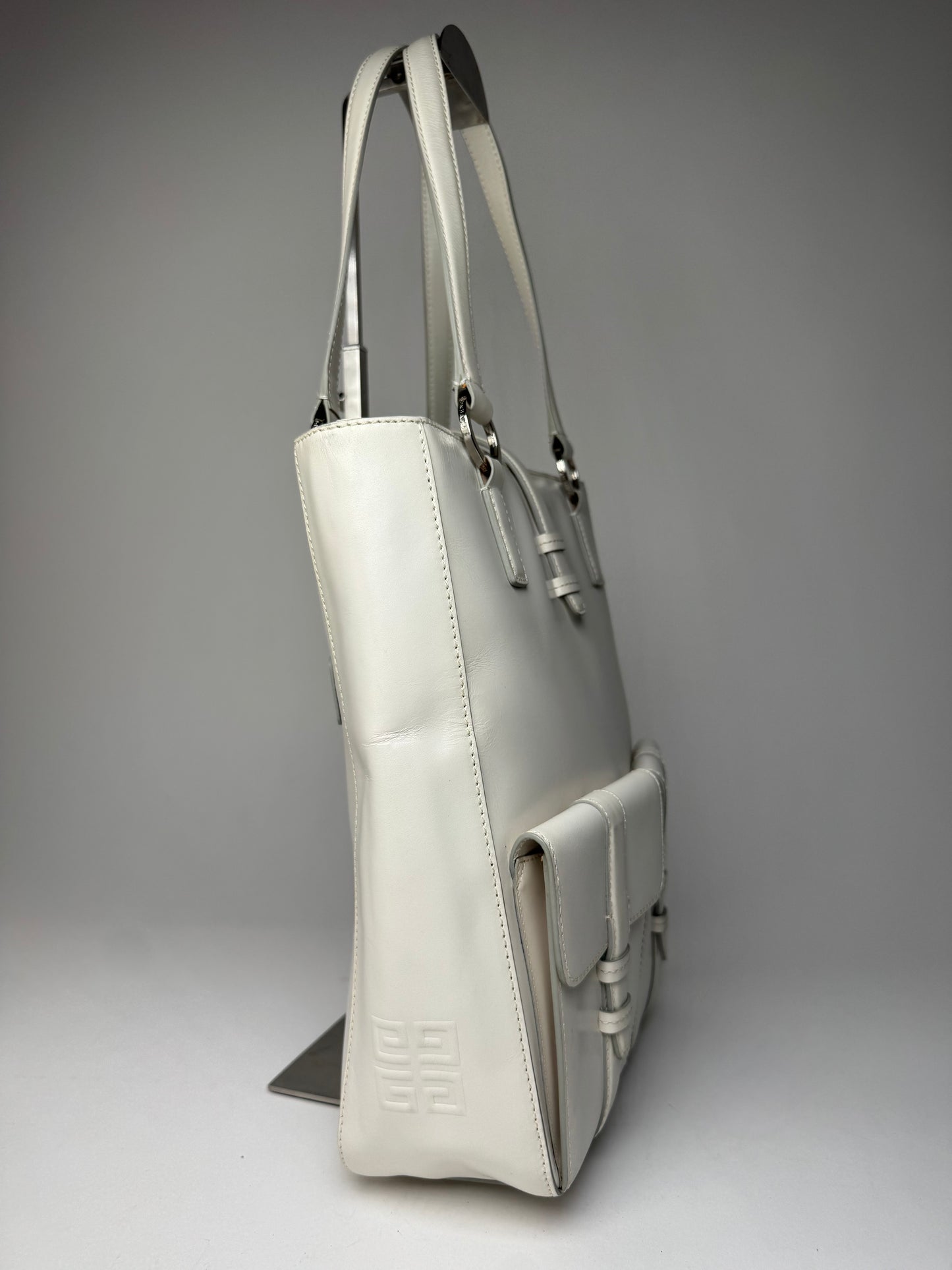 Vintage Givenchy Leather Handbag White