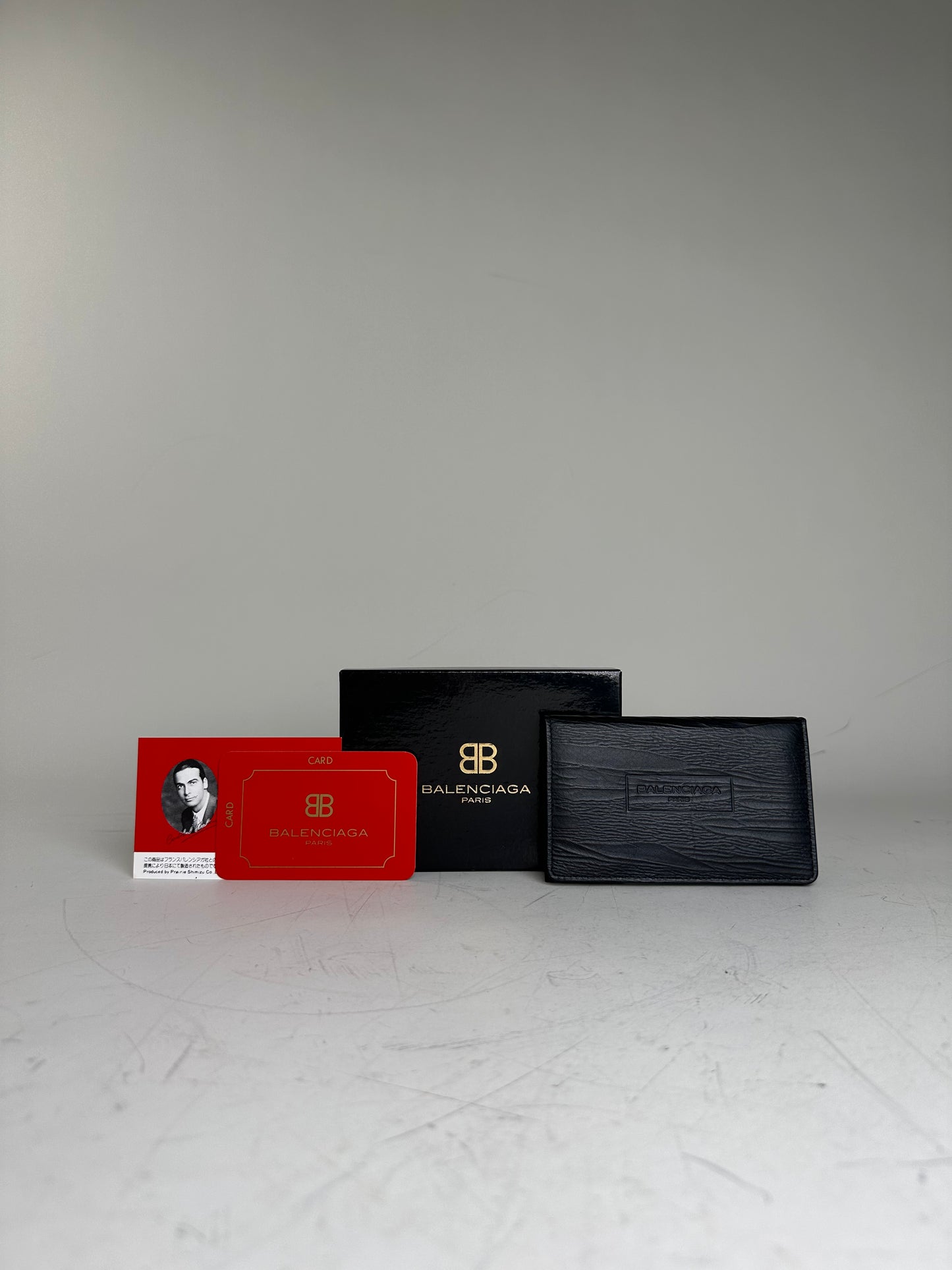 Vintage Balenciaga Leather Card Holder Black