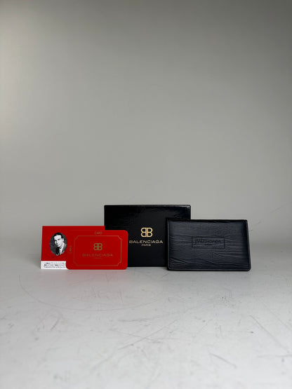 Vintage Balenciaga Leather Card Holder Black