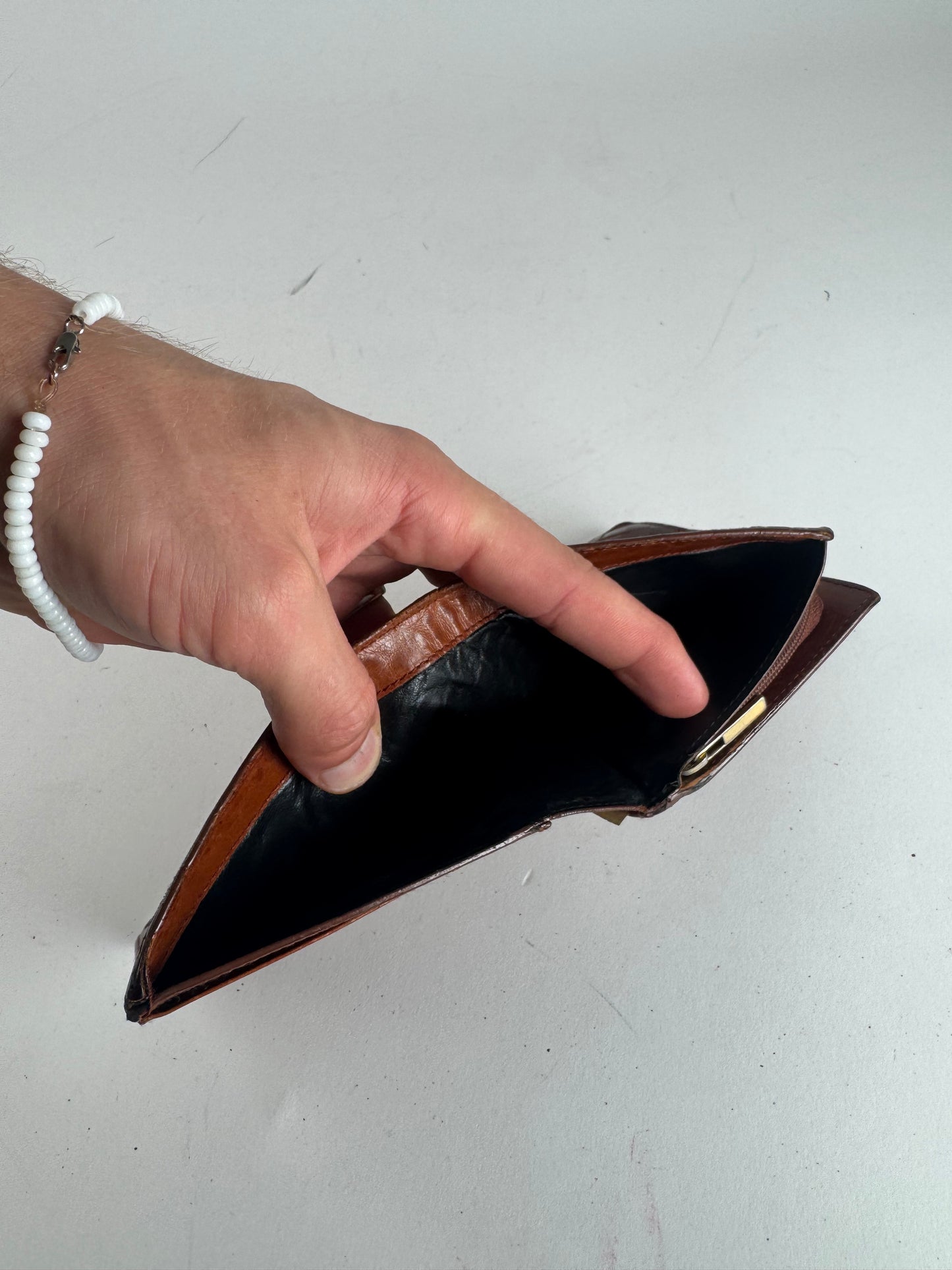 Vintage Bottega Veneta Intrecciato Leather Wallet Brown