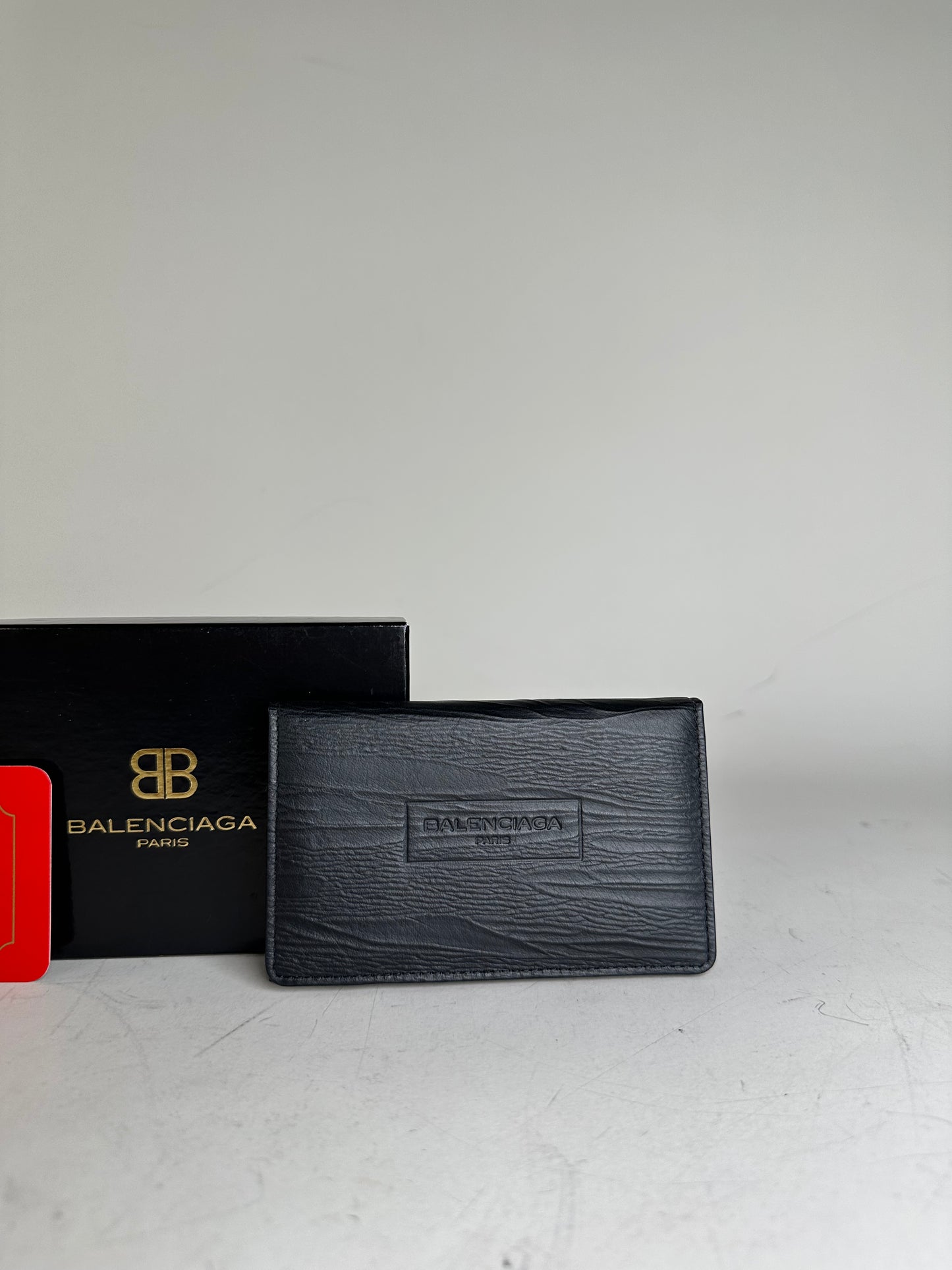 Vintage Balenciaga Leather Card Holder Black