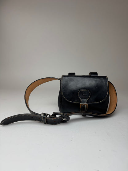 Vintage Courreges Leather belt bag black
