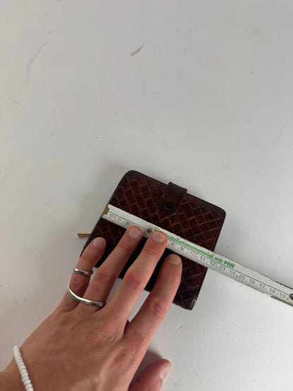 Vintage Bottega Veneta Intrecciato Leather Wallet Brown