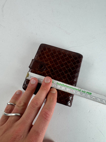 Vintage Bottega Veneta Intrecciato Leather Wallet Brown