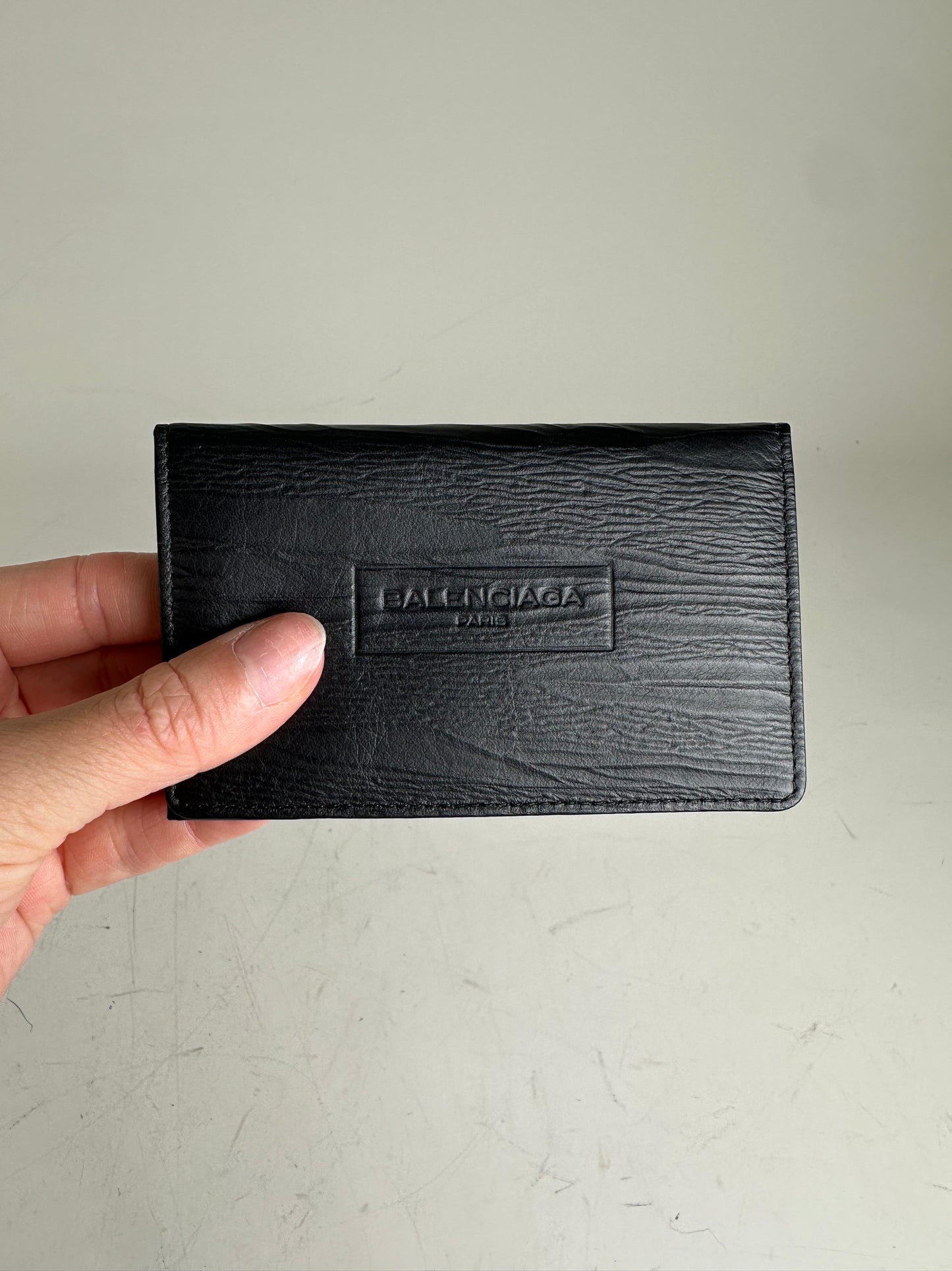 Vintage Balenciaga Leather Card Holder Black