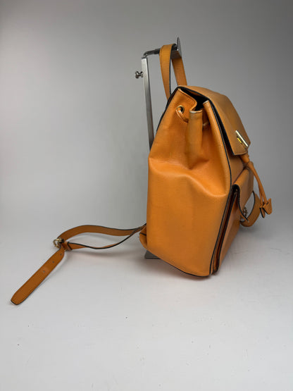 Sac à dos vintage en cuir Céline Paris Orange