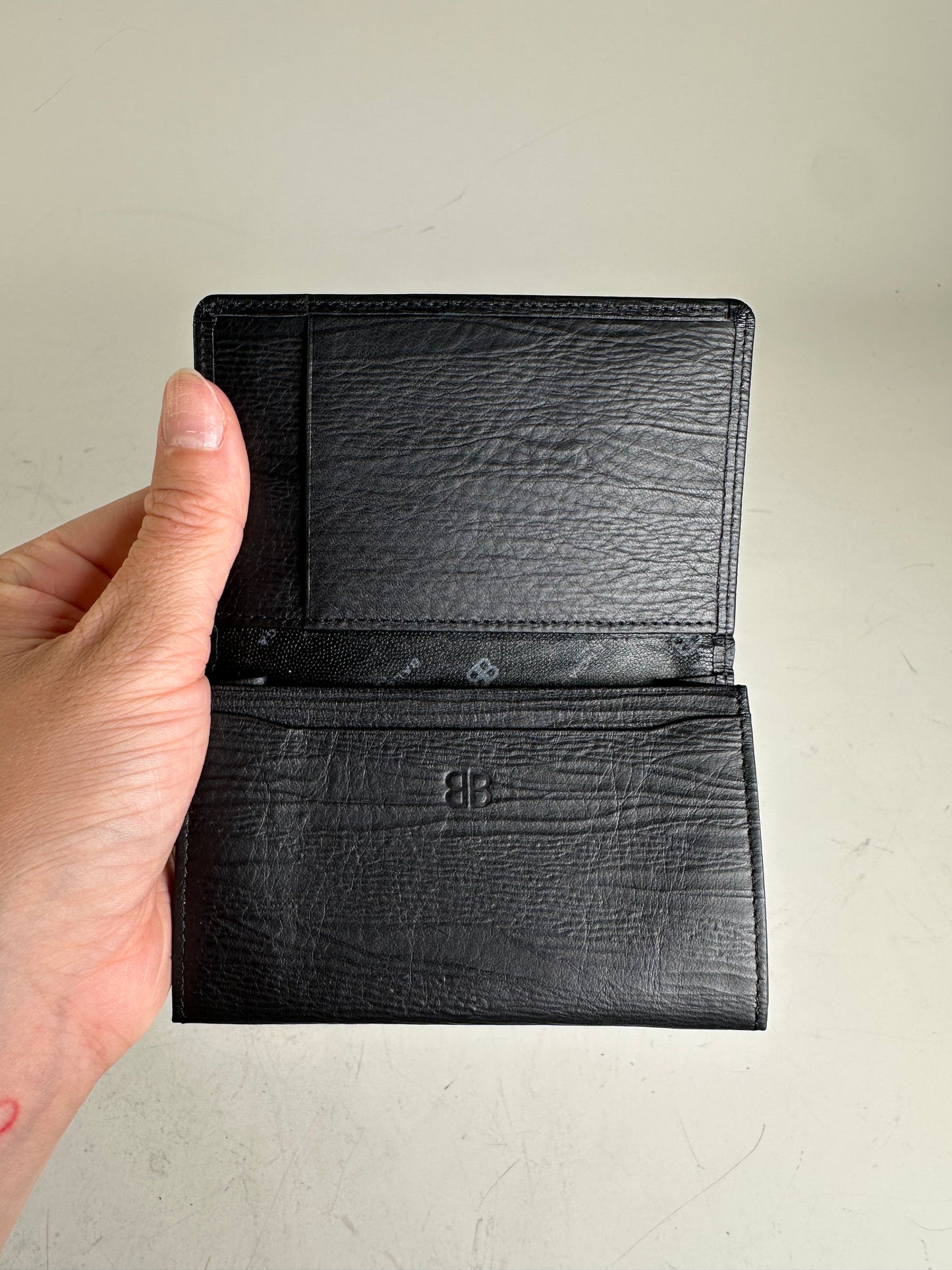 Vintage Balenciaga Leather Card Holder Black