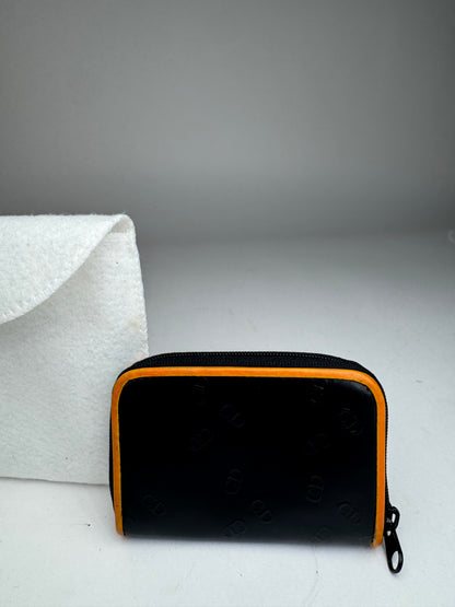 Vintage Dior Leather Card Holder Purse Black Brown