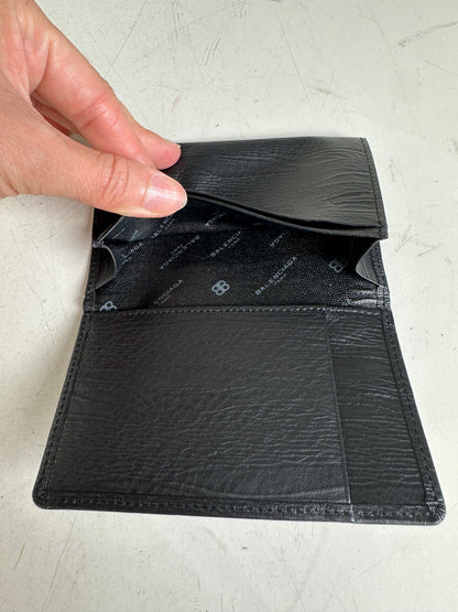 Vintage Balenciaga Leather Card Holder Black