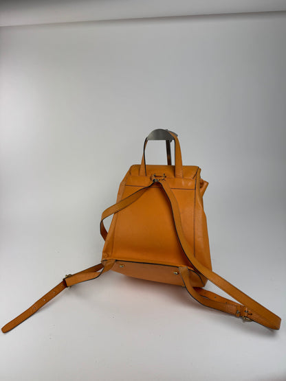 Sac à dos vintage en cuir Céline Paris Orange