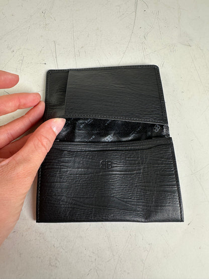 Vintage Balenciaga Leather Card Holder Black