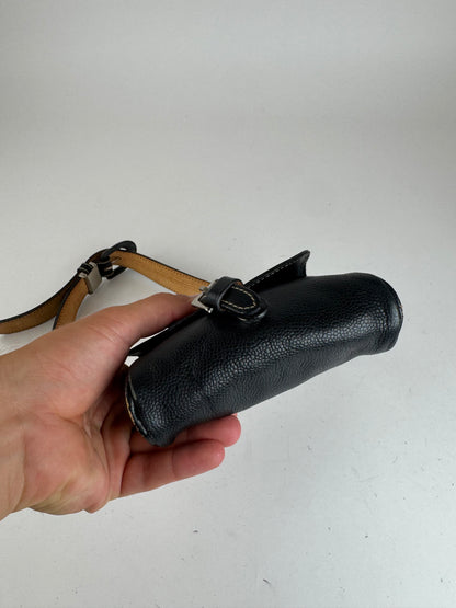 Vintage Courreges Leather belt bag black