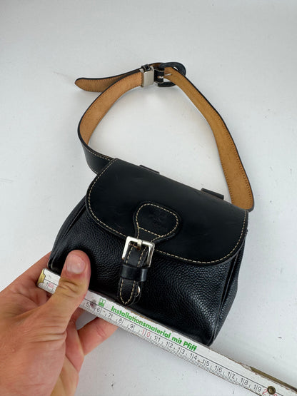 Vintage Courreges Leather belt bag black