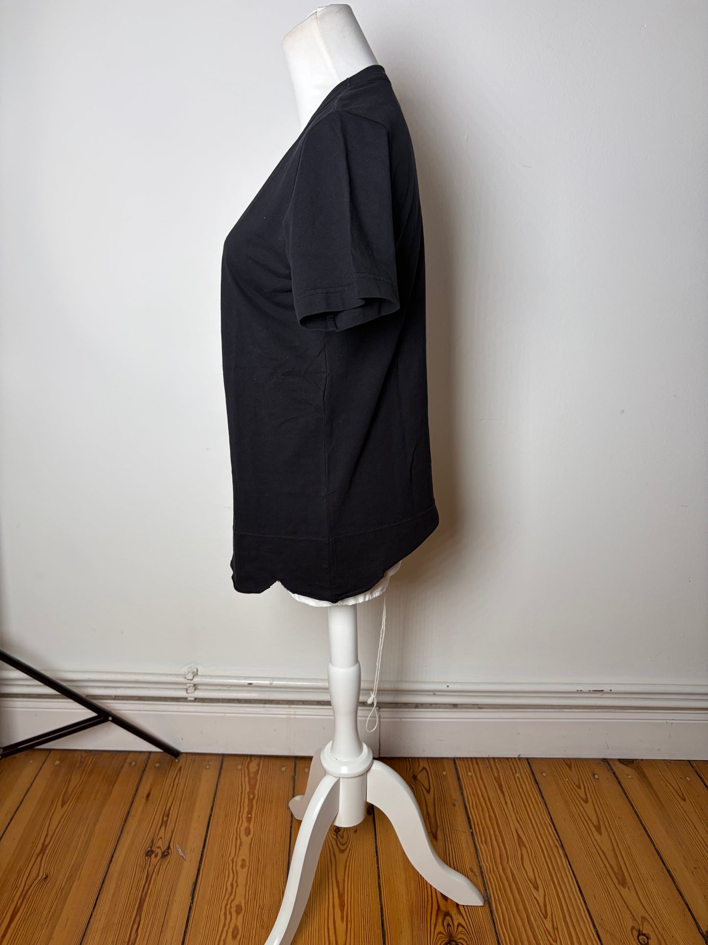 Vintage Comme Des Garcons Cotton T-shirt Black approx. S