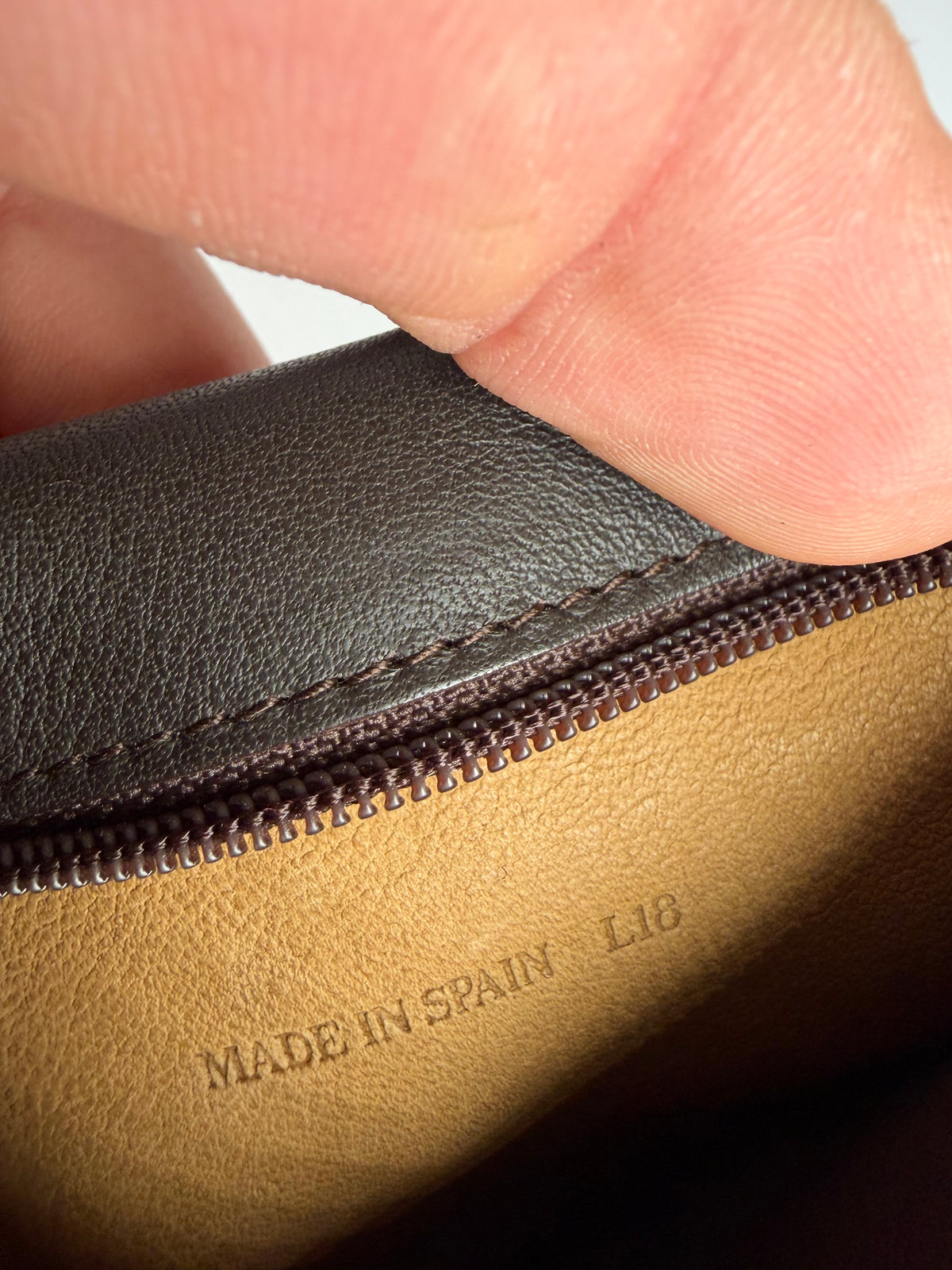 Vintage Loewe Flap Wallet Black Tan c. Late 2000s