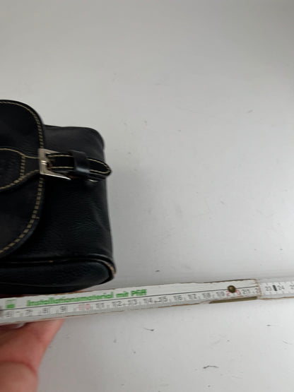 Vintage Courreges Leather belt bag black