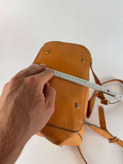 Sac à dos vintage en cuir Céline Paris Orange