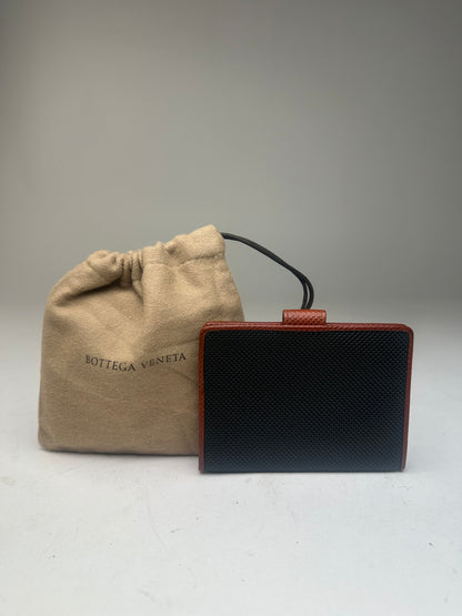 Vintage Bottega Veneta Textured Card Holder Black