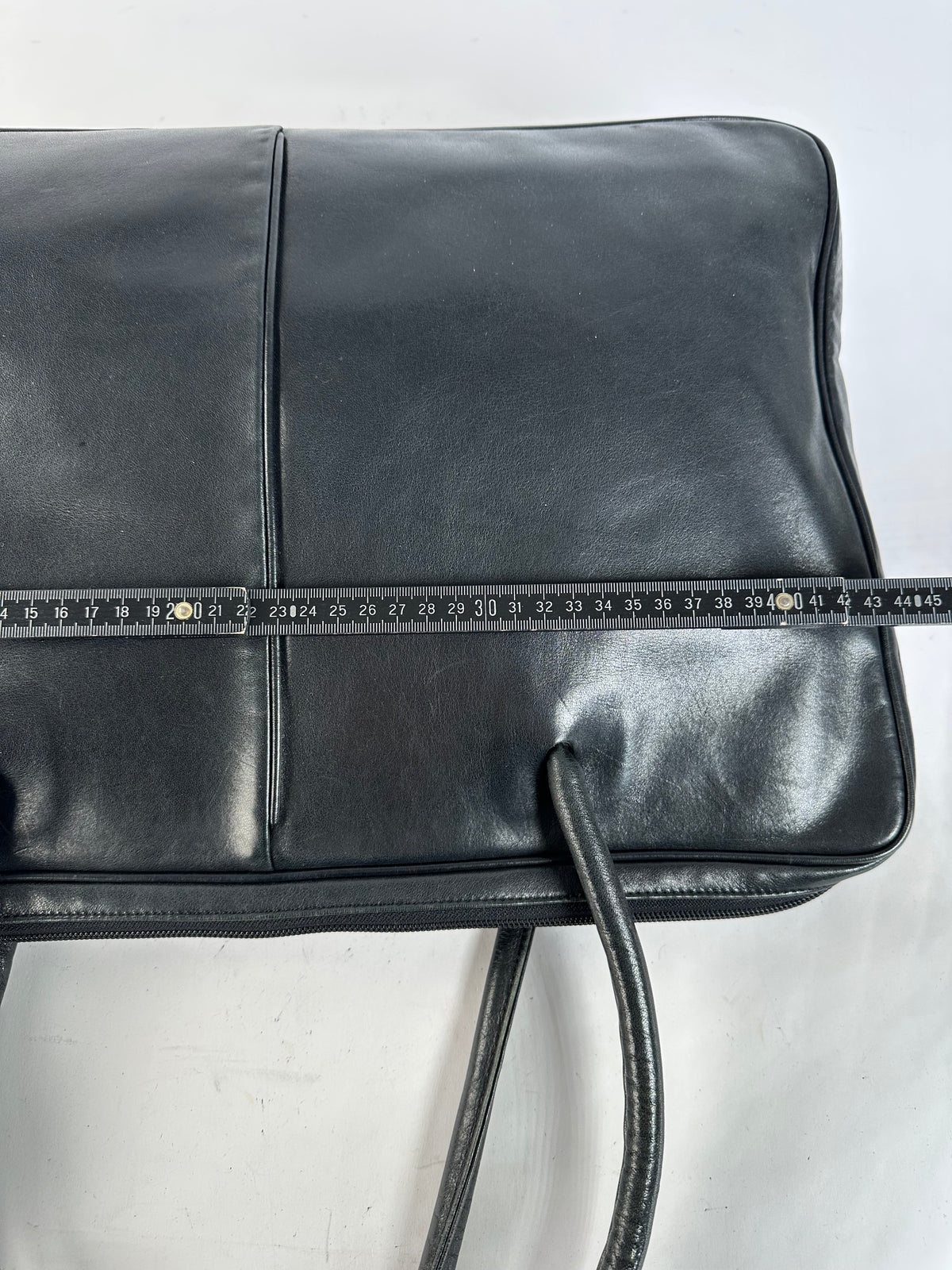 Vintage Issey Miyake Structured Leather Top-Handle Bag Black