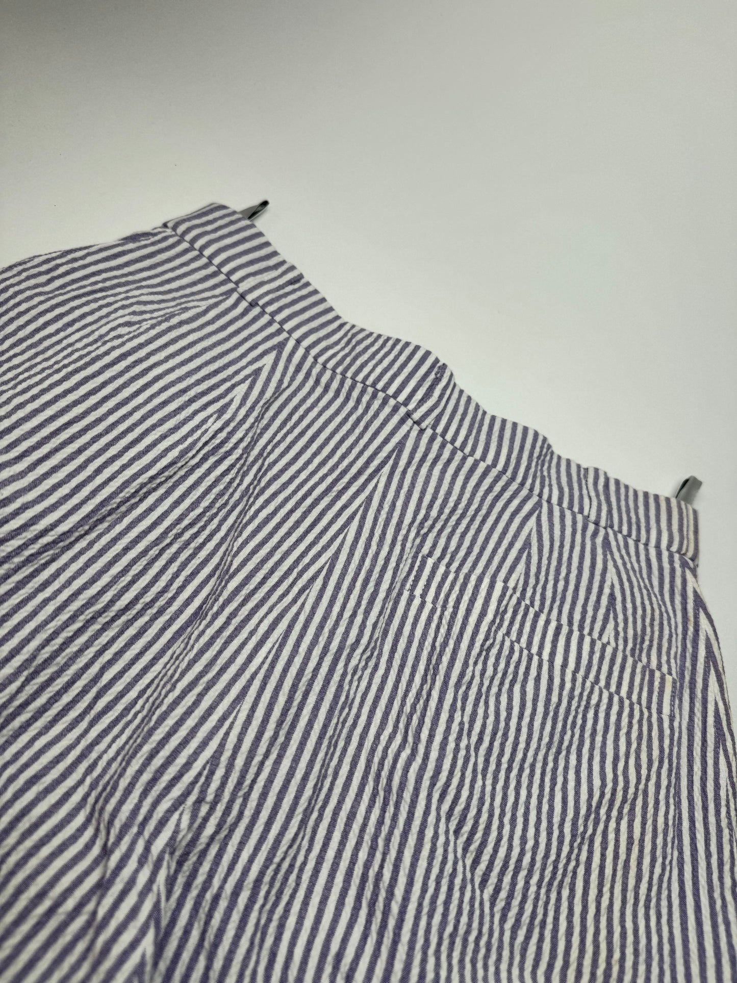 Vintage Dior Striped Shorts White Purple M