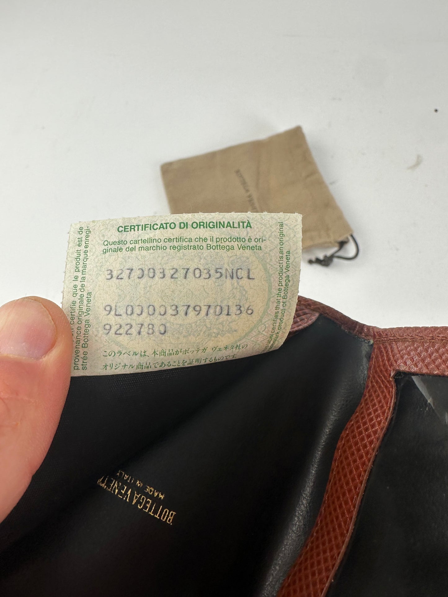 Vintage Bottega Veneta Textured Card Holder Black