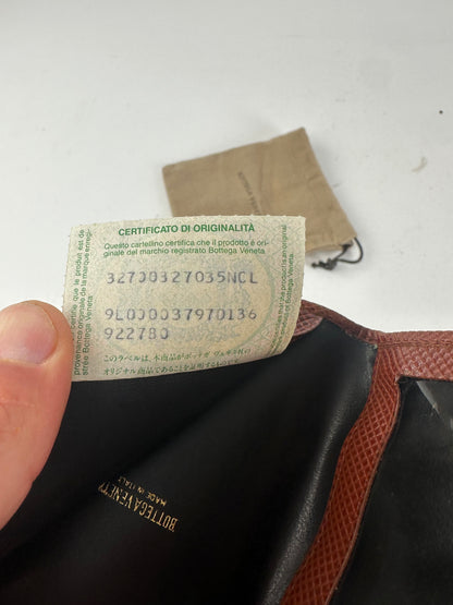 Vintage Bottega Veneta Textured Card Holder Black