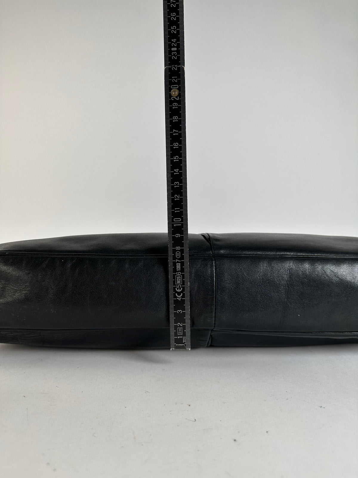 Vintage Issey Miyake Structured Leather Top-Handle Bag Black
