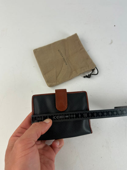 Vintage Bottega Veneta Textured Card Holder Black