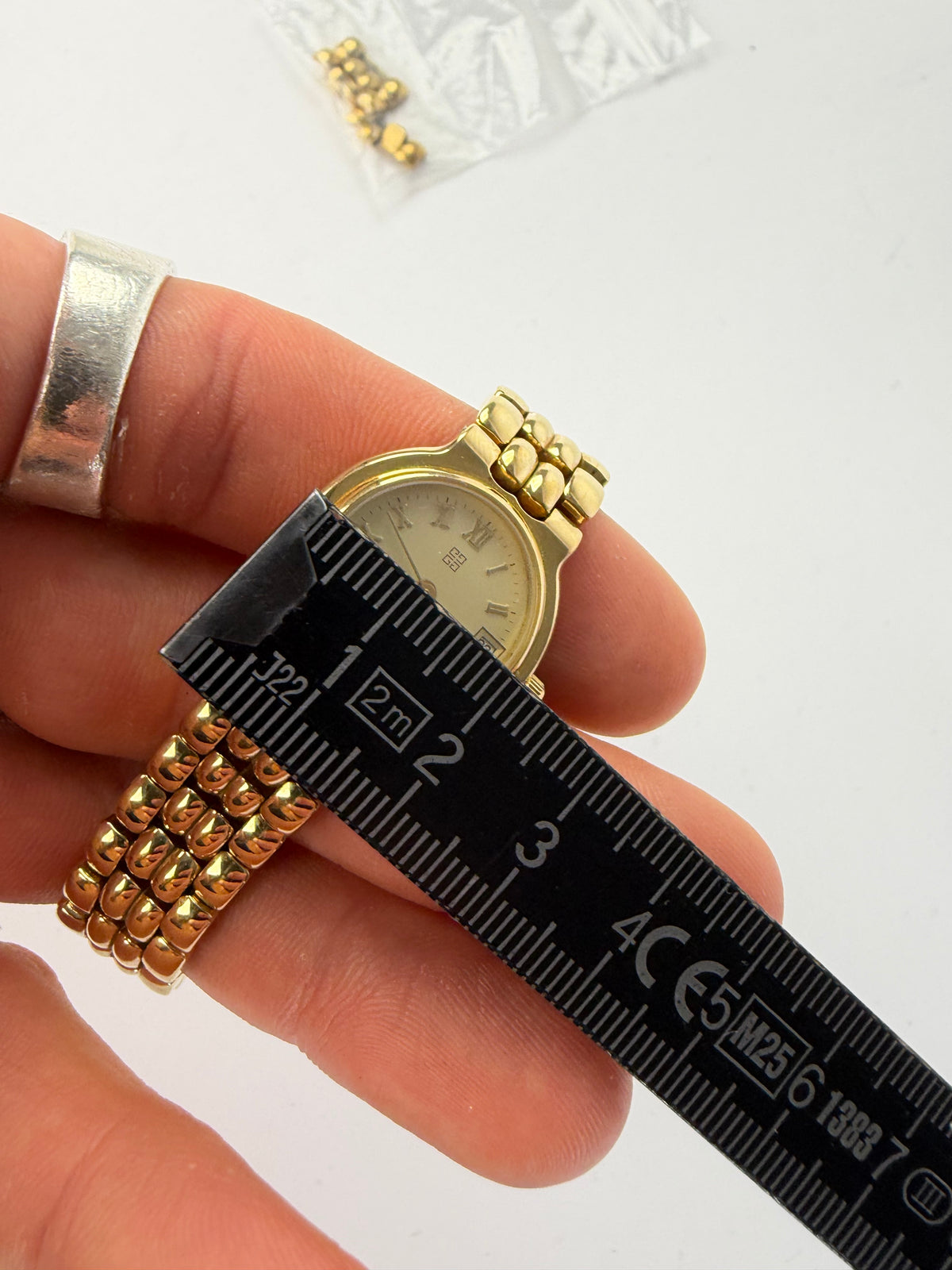 Vintage Givenchy 4G Logo Bracelet Watch Late 1980s Gold Cream