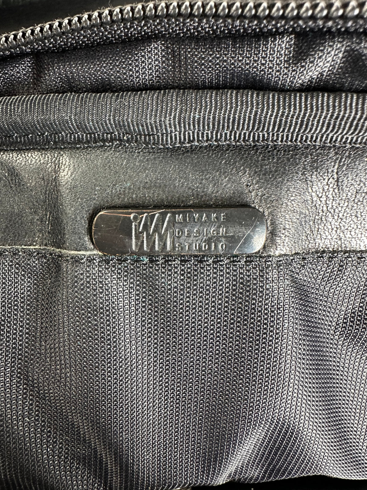 Vintage Issey Miyake Structured Leather Top-Handle Bag Black