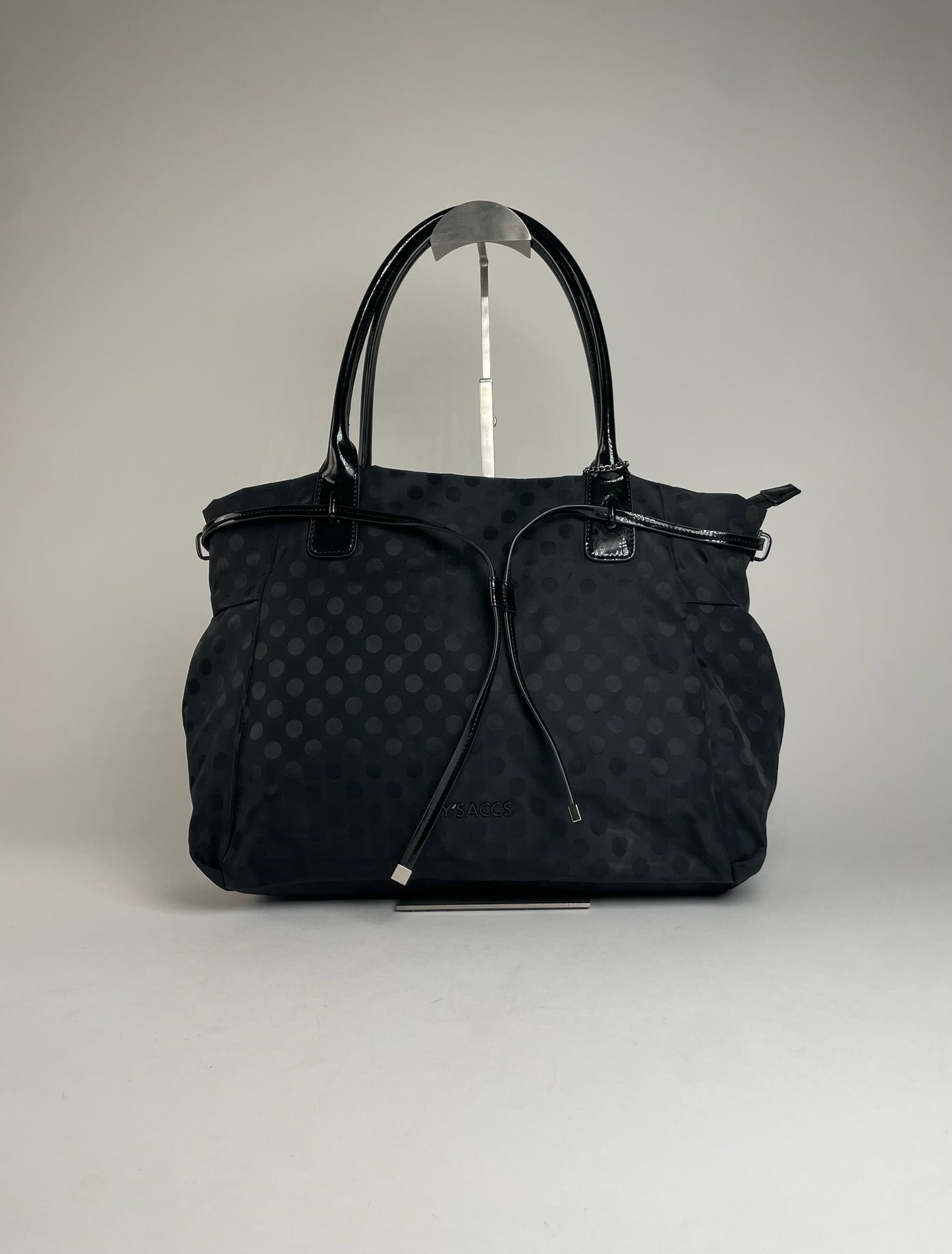 Vintage Yohji Yamamoto Polkadoz Patent Leather / Polyester Handbag