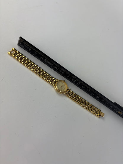 Vintage Givenchy 4G Logo Bracelet Watch Late 1980s Gold Cream