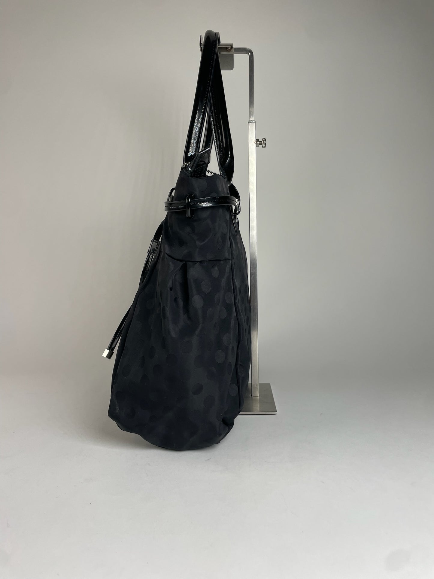 Vintage Yohji Yamamoto Polkadoz Patent Leather / Polyester Handbag