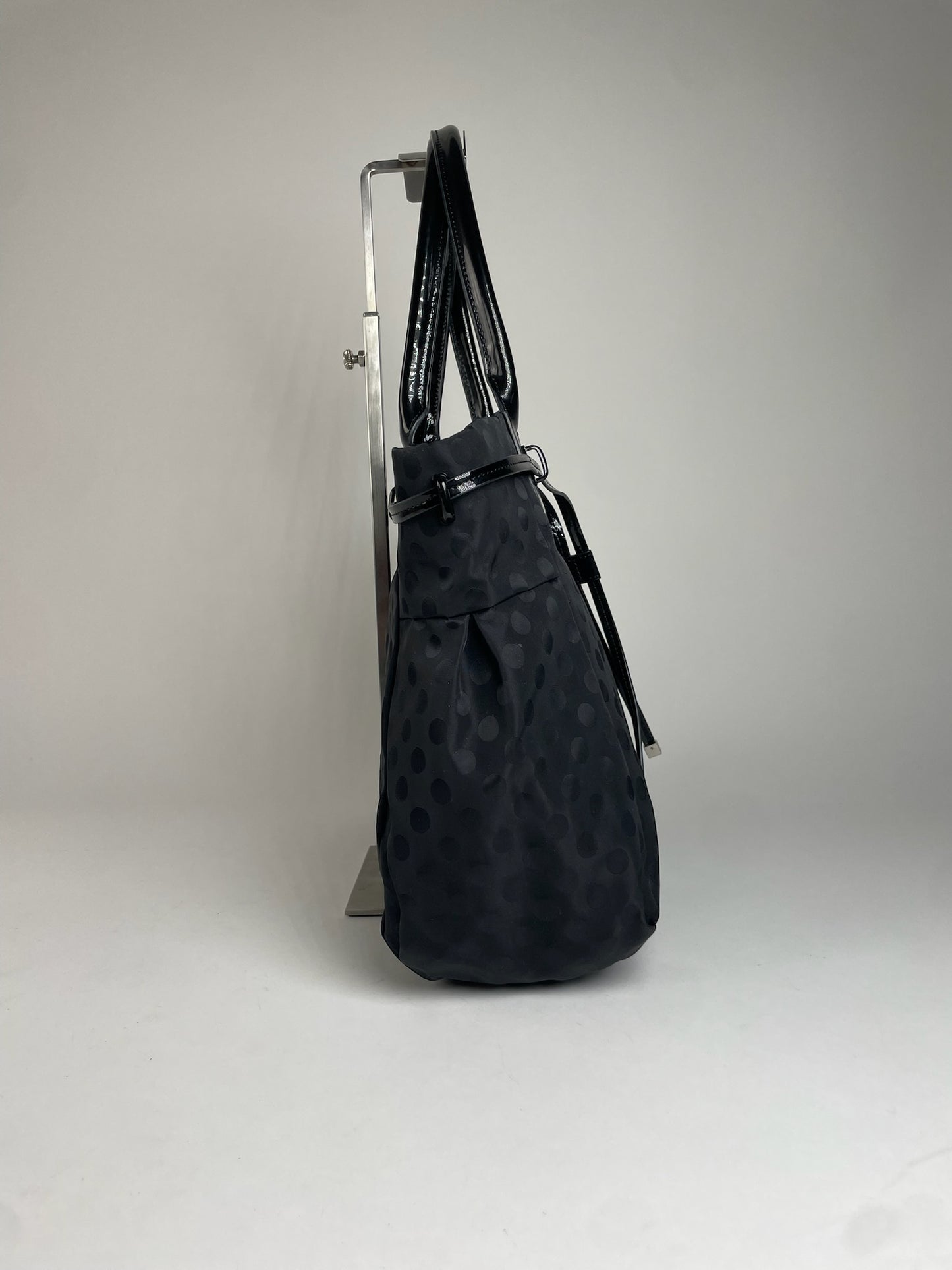 Vintage Yohji Yamamoto Polkadoz Patent Leather / Polyester Handbag