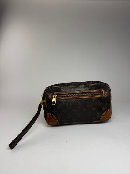 Pochette vintage Louis Vuitton en cuir Monogram marron