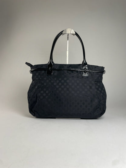 Vintage Yohji Yamamoto Polkadoz Patent Leather / Polyester Handbag