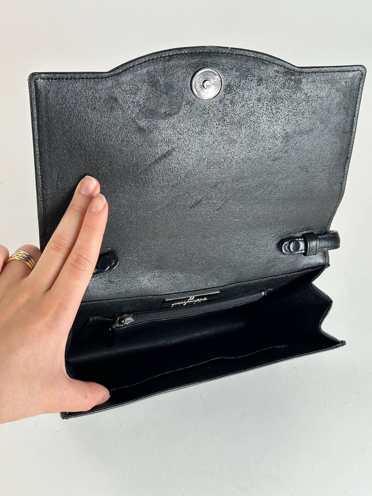 Sac vintage en cuir noir Givenchy