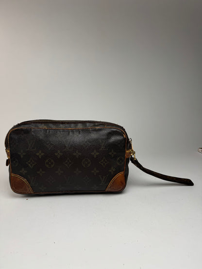 Pochette vintage Louis Vuitton en cuir Monogram marron