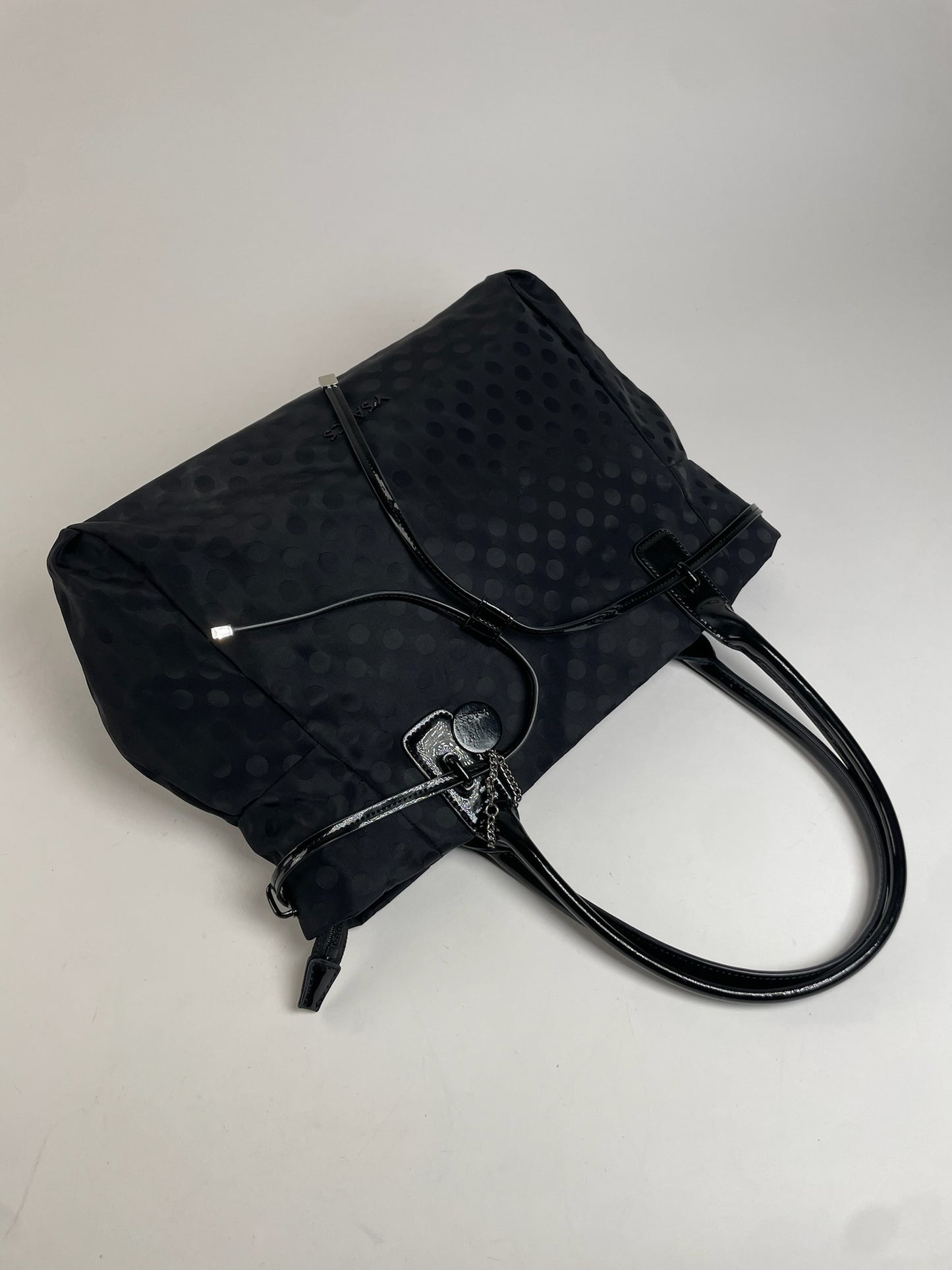 Vintage Yohji Yamamoto Polkadoz Patent Leather / Polyester Handbag