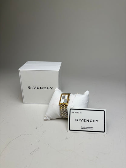 Vintage Givenchy Stainless Steel Bracelet Watch Silver Gold