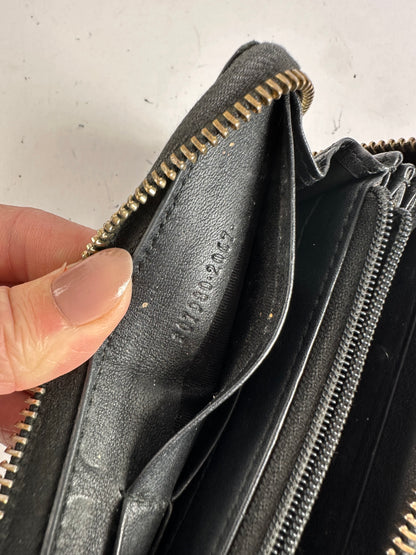 Vintage Gucci GG Guccissima Leather Bifold Wallet Late 2000s Black