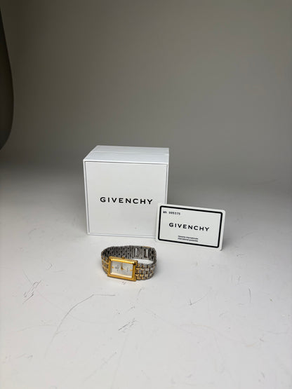 Vintage Givenchy Stainless Steel Bracelet Watch Silver Gold