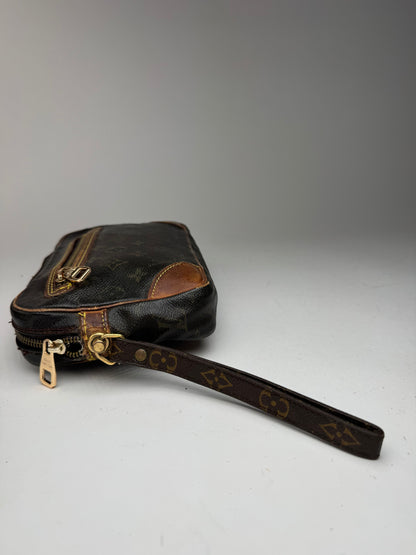 Pochette vintage Louis Vuitton en cuir Monogram marron