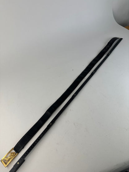 Vintage Celine Smooth Belt Black