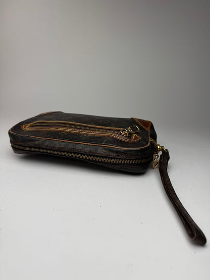 Pochette vintage Louis Vuitton en cuir Monogram marron