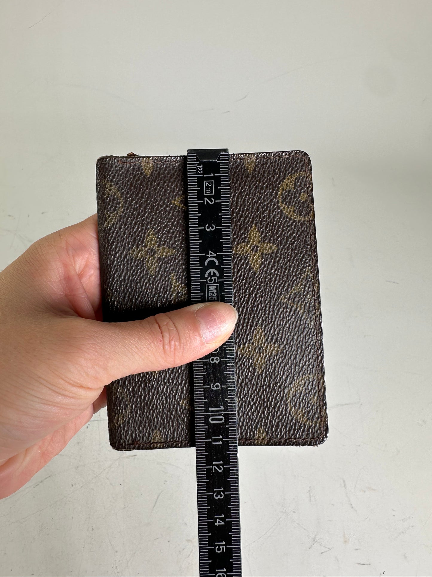 Vintage Louis Vuitton Monogram Canvas Card Holder Brown Gold